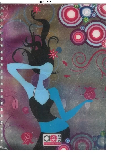 Özkan Defter 160 Yp Spiralli Plastik Kapak Kareli Defter Kadın ürün görseli 1