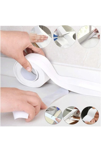 Su Sızdırmaz Bant Mutfak Banyo Lavabo Küvet Kenar Bandı Su Nem Geçirmez Bant 3.2 Metre ürün görseli 1