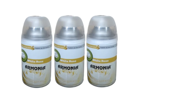 Armonia Oda Kokusu Freshmatik, Otomatik Sprey  Whıte Rose Beyaz Gül Yedek Sprey 260 ml x 3 Adet ürün görseli 1