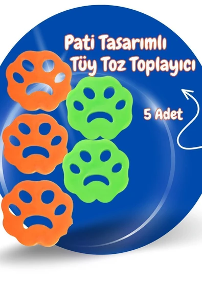 Tüy Toz Toplayıcı Özel Pati Tasarımlı 5 ADET ürün görseli 1