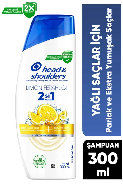 Head Shoulders 2ın 1 Şampuan 300 Ml Limon Ferahlığı + Kepek ürün görseli 1