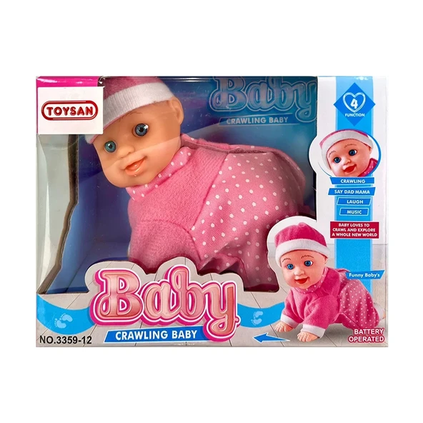 Pilli Emekleyen Sesli Bebek - Resim 2