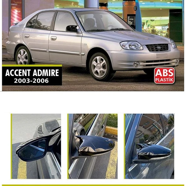 Hyundai Accent Admire / 2003-2006 Batman Yarasa Ayna Kapağı ürün görseli 1