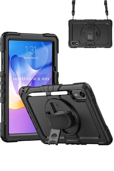 Huawei Matepad Se 11'' inç 2024 Kılıfı Askılı Standlı Defender Yüksek Koruma Zırh Kapak ürün görseli 1