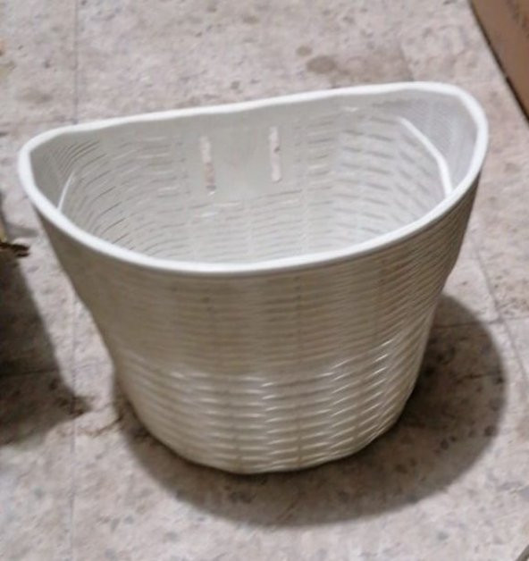 Bisiklet Sepeti Plastik Beyaz ürün görseli 1
