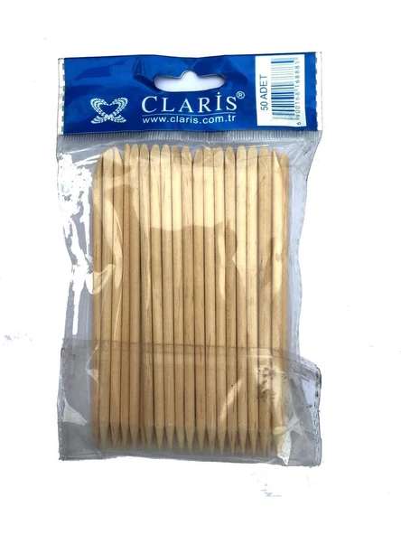 Claris Ahşap Et İtici 50 Adet - Portakal Çubuğu ürün görseli 1