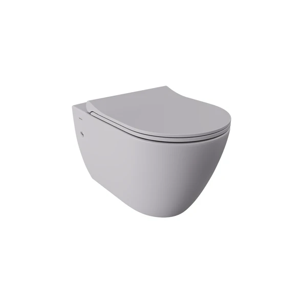 Bocchi Venezia Asma Klozet Kanalsız Mat Gri Kapak Dahil 1295-006-0128 ürün görseli 1