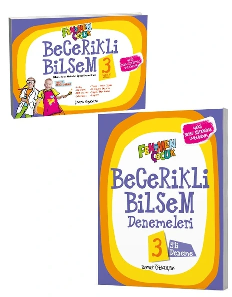 Fenomen Çocuk 3. Sınıf Becerikli Bilsem Hazırlık Ve Deneme Kitabı Güncel Baskı ürün görseli 1
