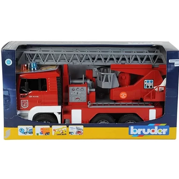 Bruder Man Merdivenli İtfaiye Aracı BR02771 - Resim 3
