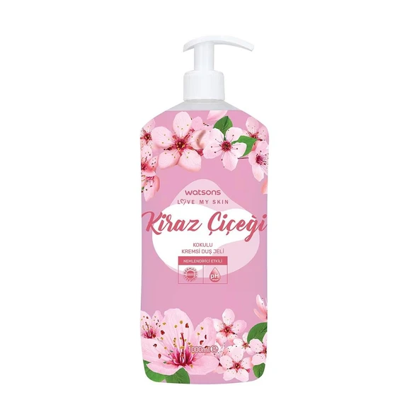 Watsons Kremli Duş Jeli 1000 Ml Kiraz Çiçeği ürün görseli 1