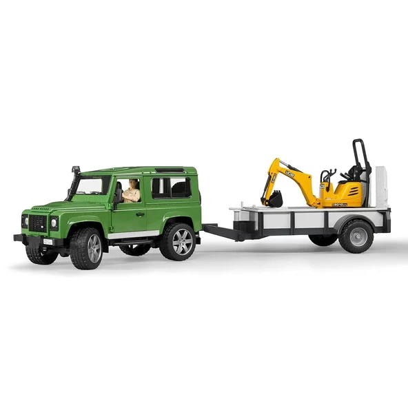 Bruder Land Rover Arazi Aracı Ve Jcb Mini Kazıcı BR02593 ürün görseli 1