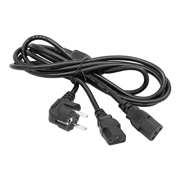 Powermaster Tek Priz Çift Güç Çıkışlı Power Kablosu ürün görseli 1