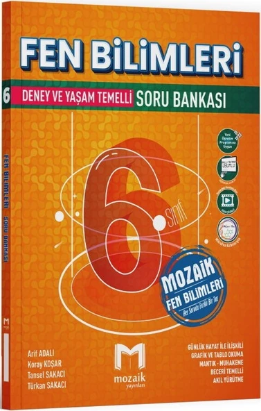 6. Sınıf Fen Bilimleri Soru Bankası Mozaik Yayınları ürün görseli 1