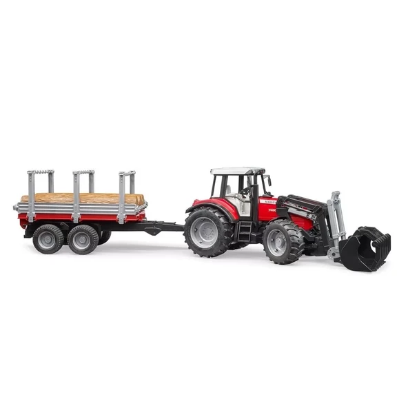M. Ferguson 7480 ve Kütük Taş. Römork - Resim 2