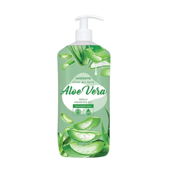 Watsons Kremli Duş Jeli 1000 Ml Aloe Vera ürün görseli 1