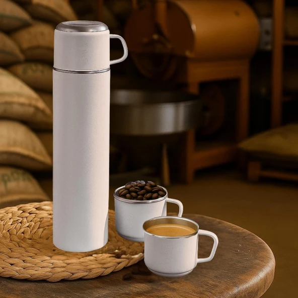 Paslanmaz Çelik  3 Bardaklı Matara Seti-500 ml ürün görseli 1