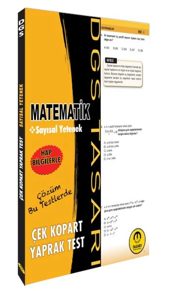 Tasarı DGS Matematik Sayısal Yetenek Yaprak Test Çek Kopart ürün görseli 1