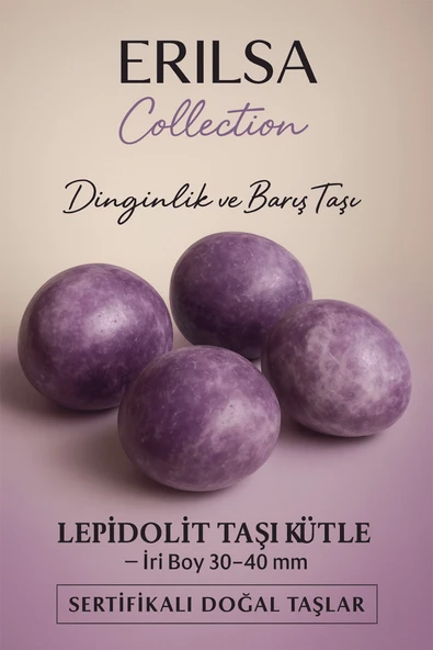 Sertifikalı Doğal Lepidolit Taşı Kütle İri Boy 30-40 mm – Dinginlik ve Ruhsal Barış Taşı ürün görseli 1