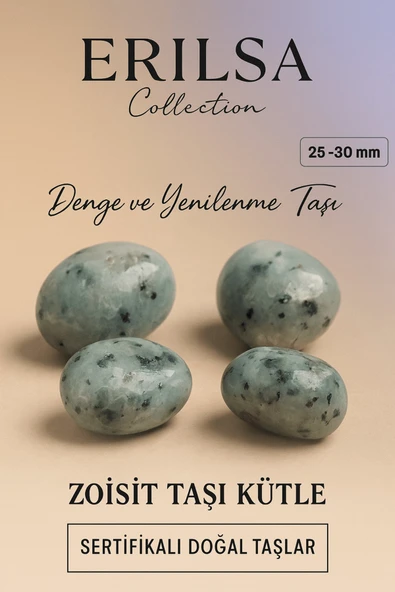 Sertifikalı Yeşil Zoisit (Green Zoisite) Taşı Kütle 25–30 mm – Denge ve Yenilenme Taşı ürün görseli 1