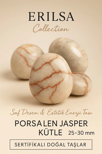 Sertifikalı Porselen Jasper Taşı Kütle 25–30 mm – Estetik Desen ve Denge Taşı ürün görseli 1
