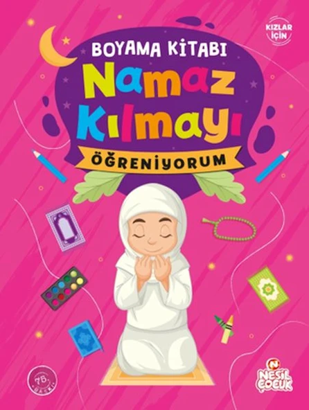 Namaz Kılmayı Öğreniyorum Kız - Boyama ürün görseli 1