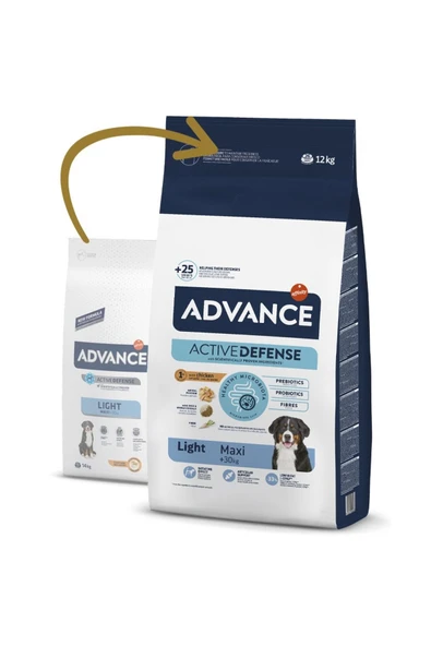 Advance Maxi Light Tavuk ve Pirinçli Kilolu Büyük Irk Yetişkin Köpek Maması 12 kg ürün görseli 1
