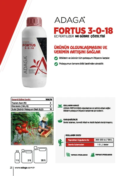 ADAGA Fortus 3-0-18 - 5 Litre - Resim 2