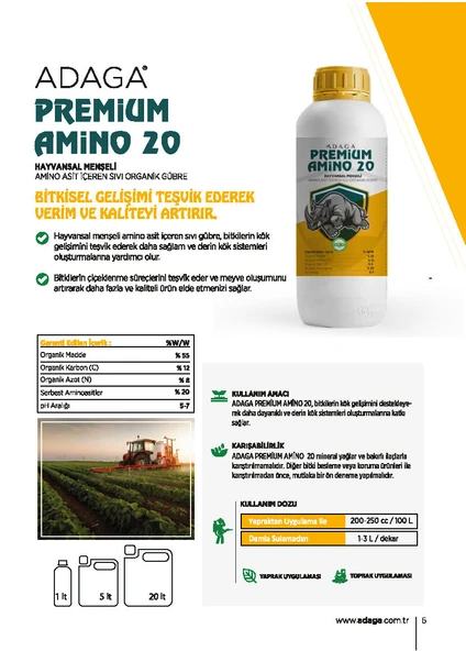 ADAGA Premium Amino20 - 1 Litre - Resim 2
