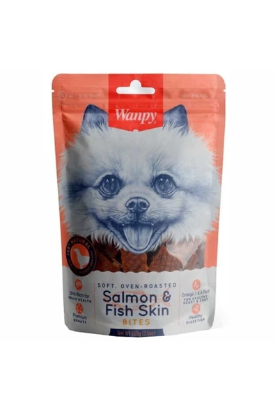 Wanpy Oven Roasted Gerçek Somon Dilimli Köpek Ödül Maması 100gr ürün görseli 1