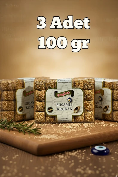 Paylaş Susamlı Krokan 100 gr x 3 Adet ürün görseli 1