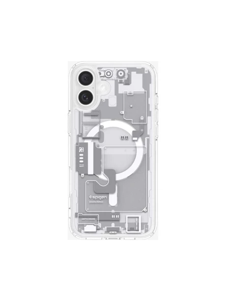 Spigen iPhone 16 Plus ile Uyumlu Kılıf Ultra Hybrid MagFit MagSafe Özellikli Zero One White ürün görseli 1