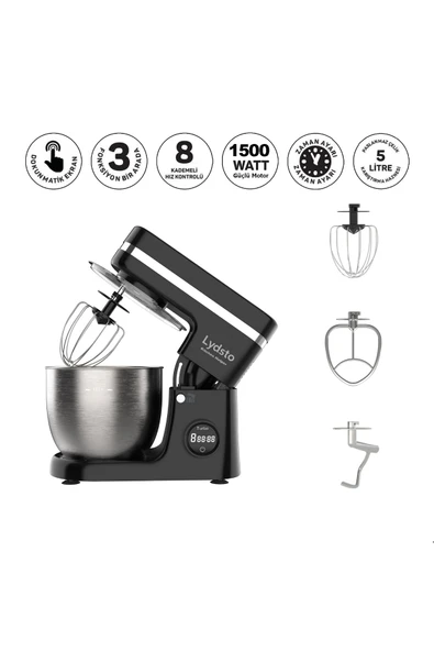 Lydsto Kitchen Helper 1500w - 5 Lt - 8 Kademe Dokunmatik Dijital Ekran Stand Mikser Hamur Yoğurma Makinesi ürün görseli 1