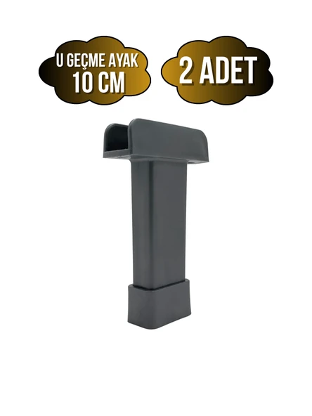 U Geçme Gri Plastik Ayarlı Ayak Mobilya Masa ve Dolap Ayağı(GRİ)(6CM - 10CM) Gri 10cm 10cm - 2 ADET ürün görseli 1