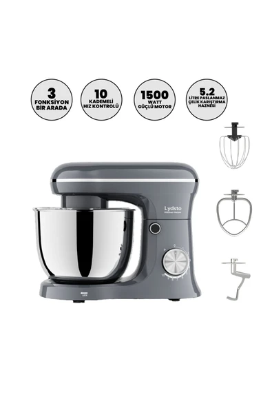 Lydsto Kitchen Helper Pv-4700 1500w-5.2 Litre -10 Kademe Hız Ayarı Stand Mikser Hamur Yoğurma Makinesi Ant ürün görseli 1