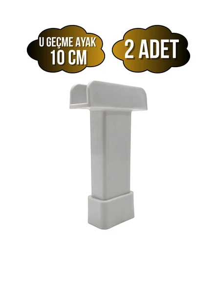 U Geçme Beyaz Plastik Ayarlı Ayak Mobilya Masa ve Dolap Ayağı(BEYAZ)(6CM - 10CM) Beyaz 10cm 10cm - 2 ADET ürün görseli 1