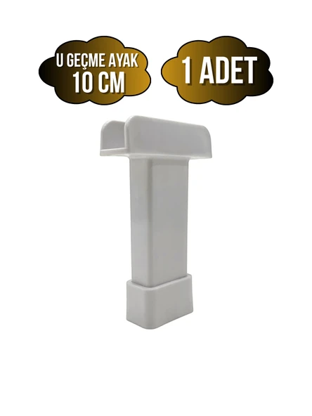 U Geçme Beyaz Plastik Ayarlı Ayak Mobilya Masa ve Dolap Ayağı(BEYAZ)(6CM - 10CM) Beyaz 10cm 10cm - 1 ADET ürün görseli 1