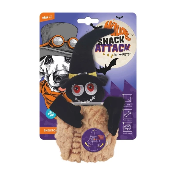 M-Pets Halloween Skeleton Snack Attack Köpek Oyuncağı ürün görseli 1