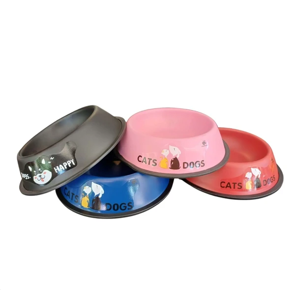 Keypet Çeşitli Renk Çelik Kedi ve Köpek Mama Kabı 22cm 24oz ürün görseli 1