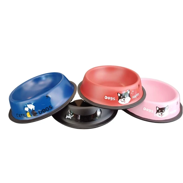 Keypet Çeşitli Renk Çelik Kedi ve Köpek Mama Kabı 18cm 16oz ürün görseli 1