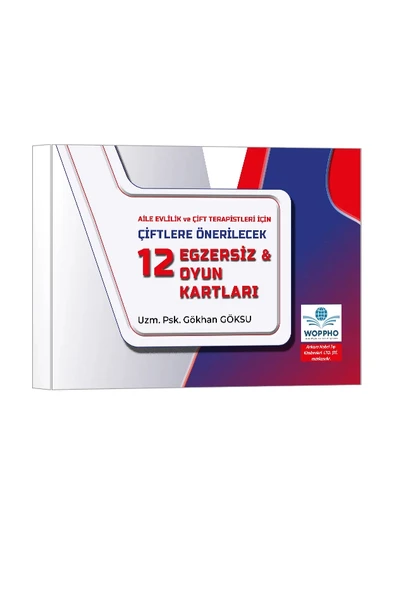 Aile Evlilik ve Çift Terapistleri İçin Çiftlere Önerilecek 12 Egzersiz & Oyun Kartları ürün görseli 1