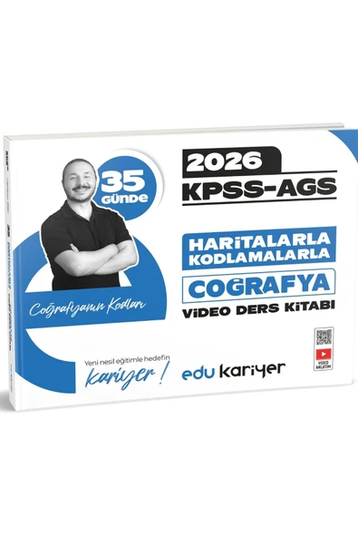 Edu Kariyer Coğrafyanın Kodları 2026 KPSS-AGS 35 Günde Haritalarla Kodlamalarla Coğrafya Video Ders Kitabı ürün görseli 1