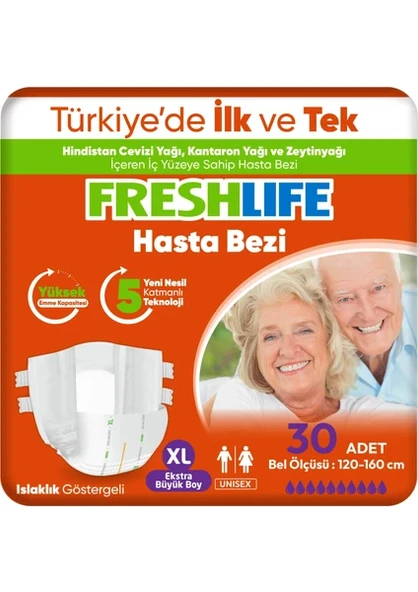 FRESHLİFE BELBANTLI XL 120 ADET YETİŞKİN HASTA BEZİ ürün görseli 1
