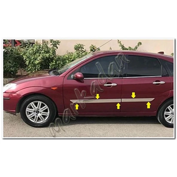 WOC Chrome Ford Focus Krom Yan Kapı Çıtası 1998-2005 4 Parça Paslanmaz Çelik ürün görseli 1