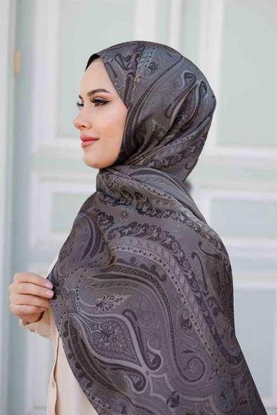Etro Desen Premium Şal Antrasit - Resim 5