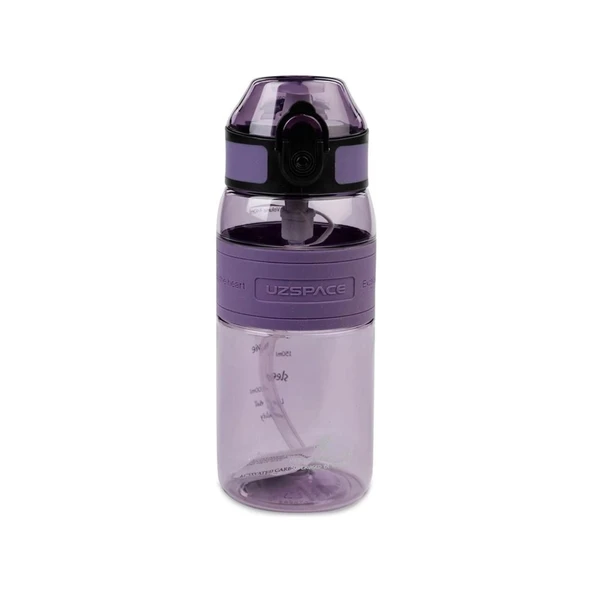 Uzspace Tritan Pipetli Su Matarası 440ML 4105 Mor ürün görseli 1