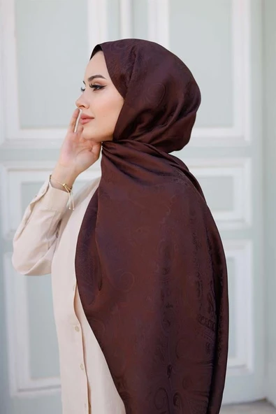 Etro Desen Premium Şal Kahve - Resim 4
