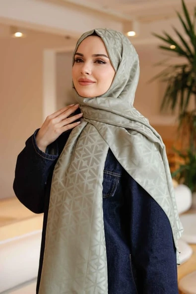 İpeksi Jakar Deluxe Şal Soft Yeşil - Resim 6