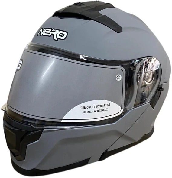NERO KASK ÇENE AÇILIR 912 MAT NARDO MAT GRİ ürün görseli 1