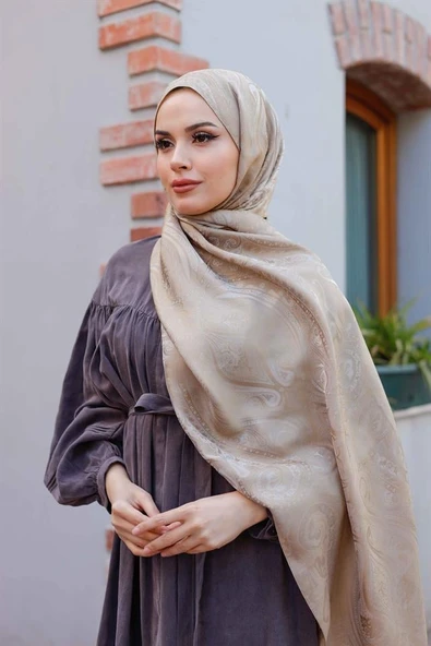Etro Desen Premium Şal Bej - Resim 5