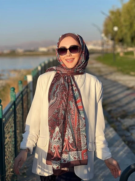 Etnik Desen Queen Şal Kahve ürün görseli 1